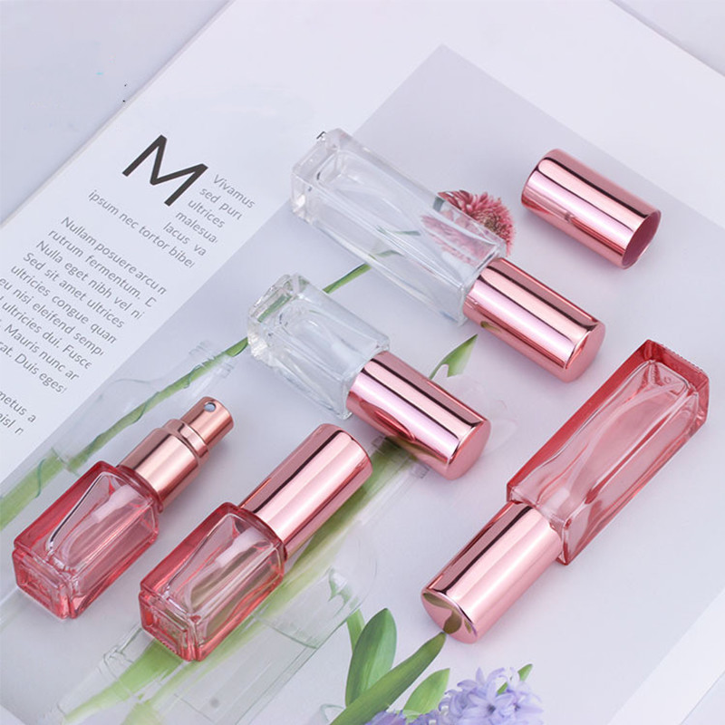 Luxury 10ml 30ml Empty Cosmetic Glass Bottles Pink Glass Perfume Bottles