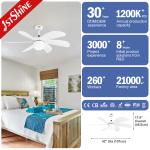 Ventilador de Techo 42" Moderno Motor AC/DC de Cobre Puro 6 Aspas MDF y Control