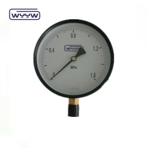 China High Quality 150mm, Dry Pressure Gauge High Black Steel Case Hydraulic Pressure Gauge Air Pressure Gauges factory
