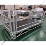 Silver Aluminum Stage for Foldable Concert Equipment and Portable Seating at