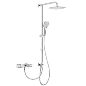 China H 1000mm Hand Shower Mixer Set , Square Head Thermostatic Waterfall Shower factory