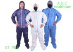 Anti Virus Disposable Protective Coverall Suit Non Woven ICU Usage