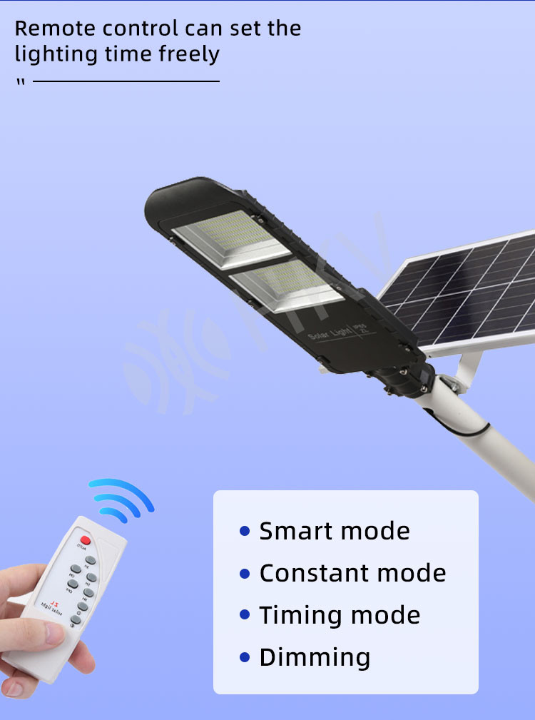Solar Street Light Outdoor Courtyard Led Lamp Remote Control Waterproof Garden Light