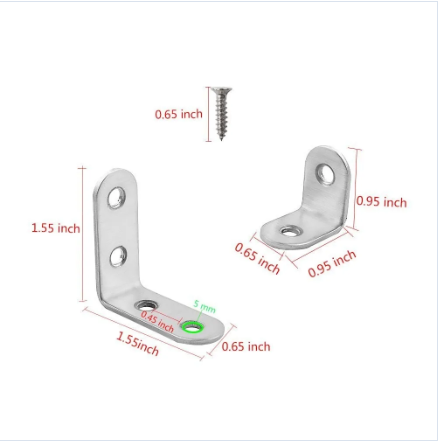 Custom Stainless Steel Straight Metal Bracket Heavy Duty Heavy Duty Angle Iron Brackets