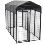 Low Carbon Steel Wire Chain Link Dog Kennel / Outdoor Dog Enclosures