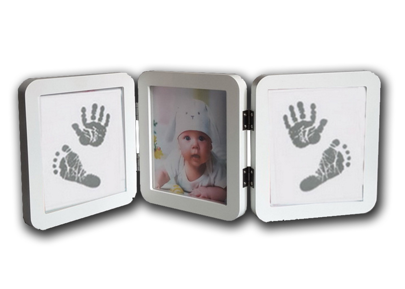 Wooden Baby Hand And Footprint Picture Frame Customized Baby Photo Album