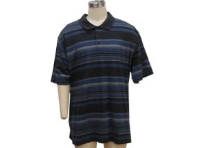 China Breathable 100% Cotton Mens Polo T Shirts With Flat Knit Polo Collar OEM Service factory