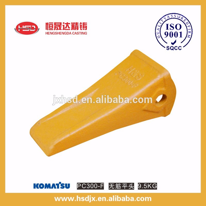 Radian mouth with side teeth pin ground engaging tools excavator spare parts bucket teeth PC300-1 from China manufacturer