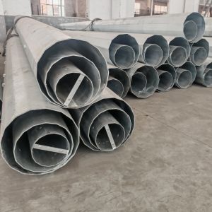 Hongxin Polygonal Galvanized 450Mpa Steel 90FT 100FT Power Transmission Steel
