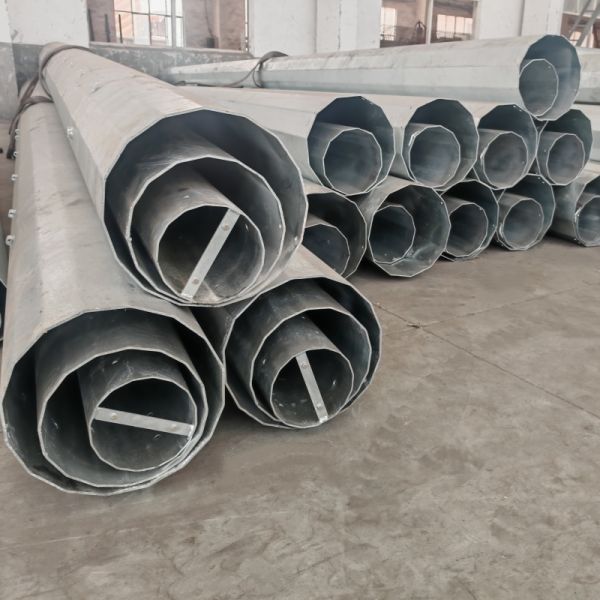 Hongxin Polygonal Galvanized 450Mpa Steel 90FT 100FT Power Transmission Steel