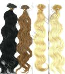 30" Custom Human Hair Wigs , 100% Remy Human Yellow And Brown I - Tip Pre Bonded