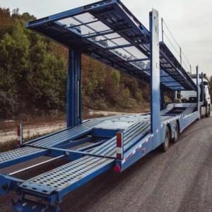 China 18t-28t Loading Weight Wabco Relay Valve 6/7/8axles Car Transport Carrier Semi Trailer factory