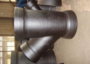China Cement Mortar Coated Ductile Iron Fittings All Socket Tee 45 Angle Branch factory