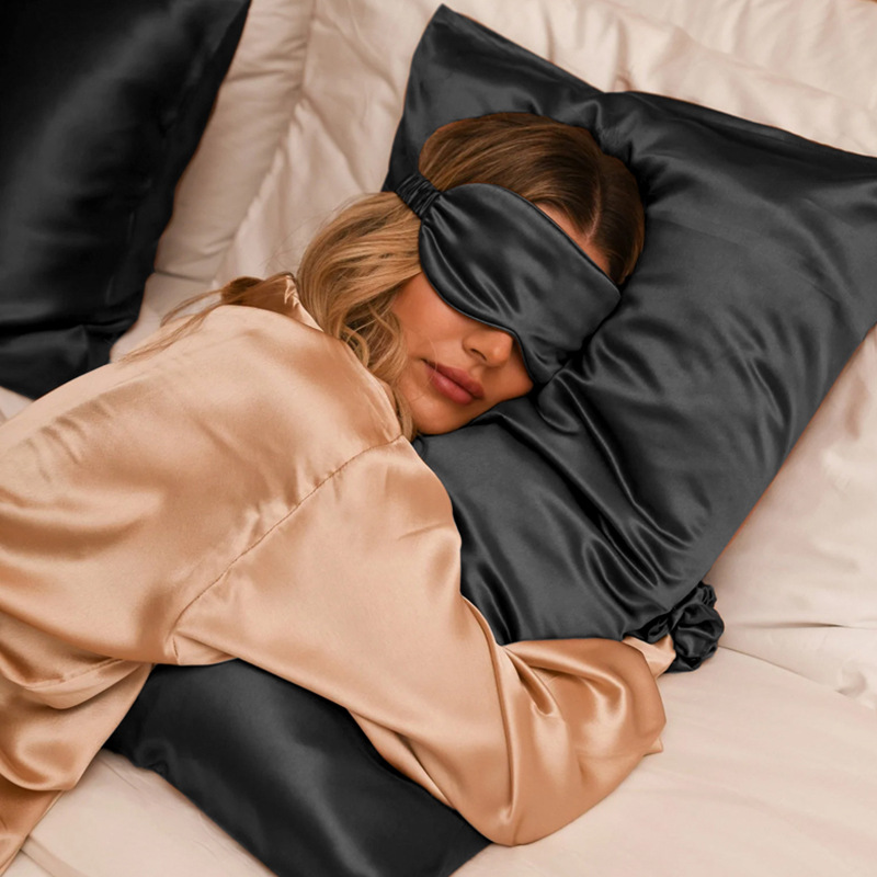 Custom Luxury Silk Hair Scrunchies and Pillowcase Set Perfect for Your Beauty Routine