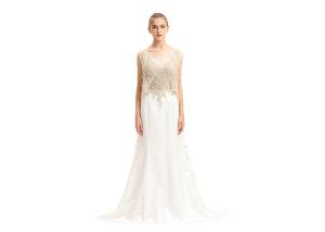 China Embroidery Sequin Long Evening Gowns , Sweep Train White Muslim Evening Dress factory
