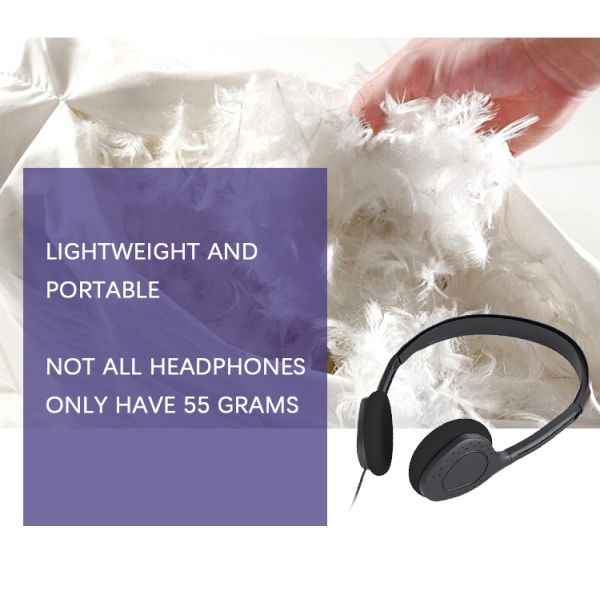 USB 3.5mm Plug Disposable Aviation Headphones with Customized Features and Plastic Material