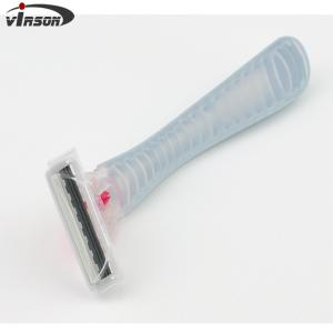 China High Quality Disposable Triple Blade Shaving Razor with Rubber Handle for Men factory
