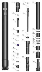 China Remet, Metzke Thread Reverse Circulation Hammer RE543 For RC Gold Mine Drilling factory