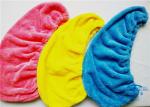350gsm Woman Coral Fleece Microfiber Turban Hair Dry Towels Crystal Button