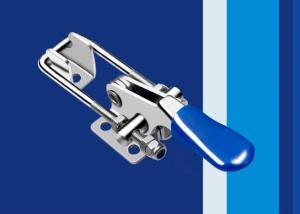 China 163kg Solid Wood Blue Handle Latch Type Toggle Clamp factory