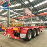 Design 3-Axle 40ft Skeleton Chassis Semi Truck Trailer for Container Transport