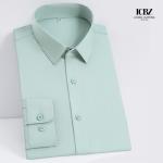 100% Cotton Men's Dress Shirts Stylish Long Sleeve T-Shirt Design in White and