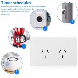 Glomarket Tuya Au Smart Wifi Socket Timer Wireless Power Plug Socket With 2 Usb