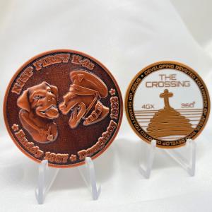 China Custom Metal Brass Copper Bronze Challenge Coin Laser Logo Print blank gold Coins for Engraving factory