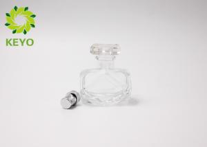 China Hexagon Shape Glass Perfume Bottles 30ml With Silver Aluminum Sprayer factory