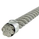 Stainless Steel Grade 6x36 Wire Rope Hoist 50mm Marine Cable with Galvanized