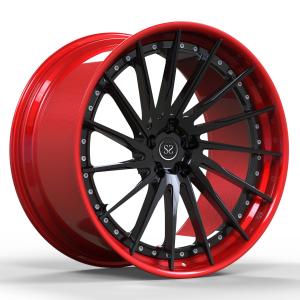 China VIA Polished Super Concave 2 Piece Forged 6061-T6 Rims Custom 5x120.65 factory