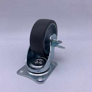 China Elastic Light Duty TPR Rubber Locking Caster Wheels 2.5 Inch factory