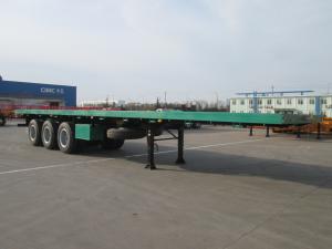 China Hot sale 40ft container trailer with container locks 3 axles flatbed trailer factory