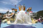 Colorful Outdoor Water Parks with Fiberglass Water Slides 29 x 27m Space