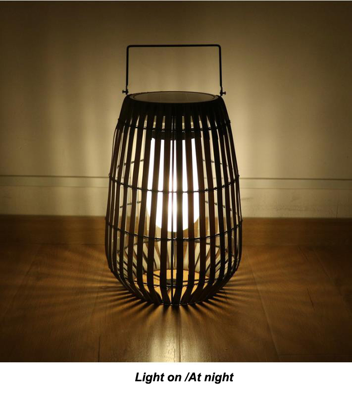Portable Rattan Garden Solar Lights IP65 Water Resistant For Outdoor
