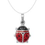 Carat in Karats Sterling Silver Antiqued Rhodium-Plated Lobster Clasp Pendant