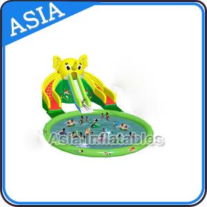 China Theme Inflatable Water Park Slides , Elephant Water Slide , Outdoor Playground Water Park on sale