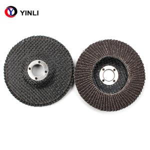 China 115mm Aluminum Flap Disc Abrasive Tools Brown Sand For Wood factory
