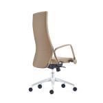 60 PU Castors Leather Office Swivel Chair 25.4KG 350 Polish Aluminum Base
