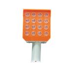 500MA UV Resistance PC Solar Powered Strobe Light , Orange Outdoor Solar Lights