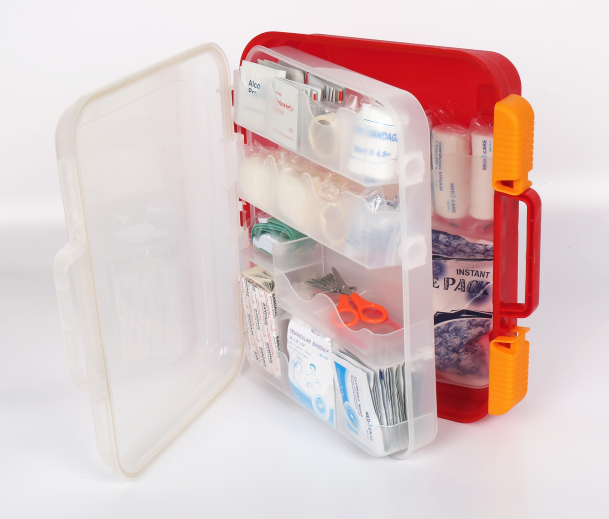 Empty Osha Ansi Home Office first aid case wall mounted emergency first aid box 50 person lock handle box case