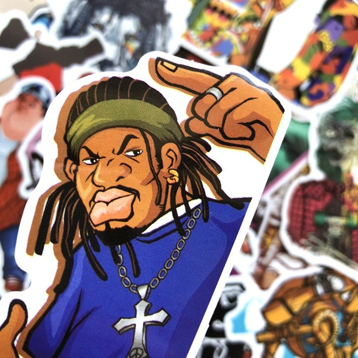 Hip Hop Style PVC Sticker Printing Variety Stickers Set Waterproof Laptop Luggage Stickers Pack