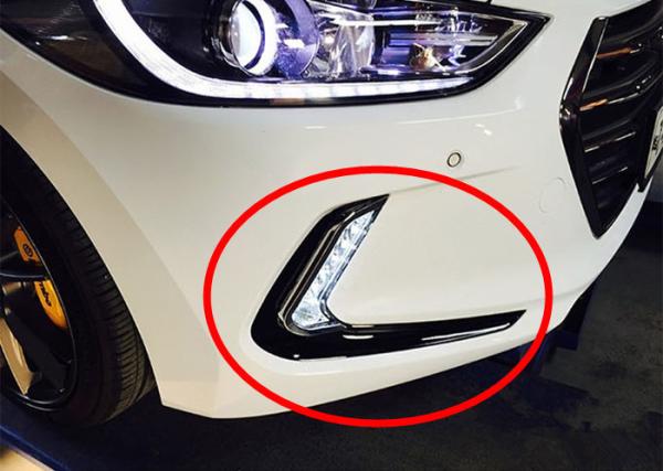 OE Fog Lamp Frame with Drl Daytime Running Lights for Hyundai 2016 Elantra