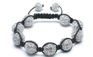 China Adjustable Shamballa Bracelet, Crystal Rhinestone Ball factory