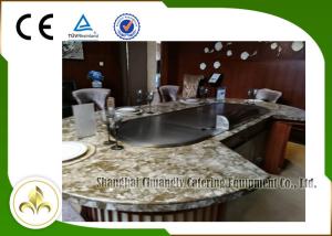 China 10 Seats LPG Heating Teppanyaki Japanese Grill Table Upper or Down Exhaustion factory