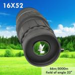 16x52 Zoom Hiking Monocular Telescope , 16x52 Monocular Dual Focus Optics Zoom