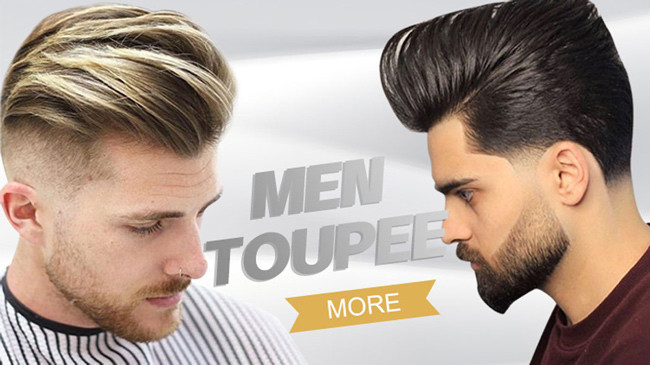Bond 100% Human Hair Male Wigs Toupee Replacement Fino Mono Lace Men's Capillary Prosthesis
