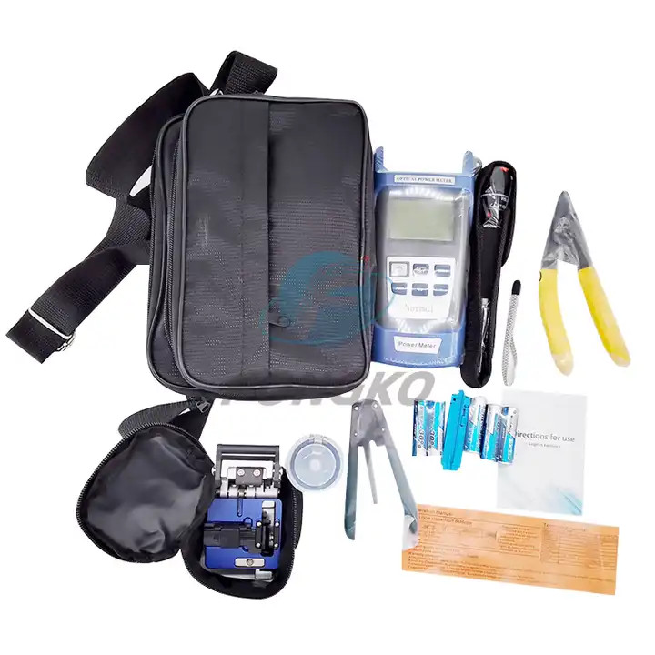 Fiber Optic Tool Kit FTTH Power Meter VFL Optical Cleaver Tool Bag