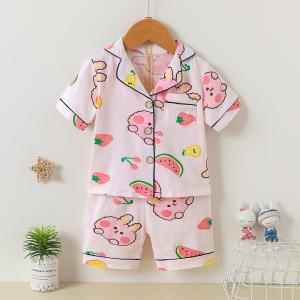 China Watermelon Pattern Cotton Button Up Pj Set Sleepwear Skin carefully 150cm height factory