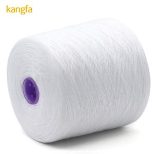 China White 1.25kg 40/2 20/3 30/3 100% Spun Polyester Yarn for OEM in Raw White Pattern factory